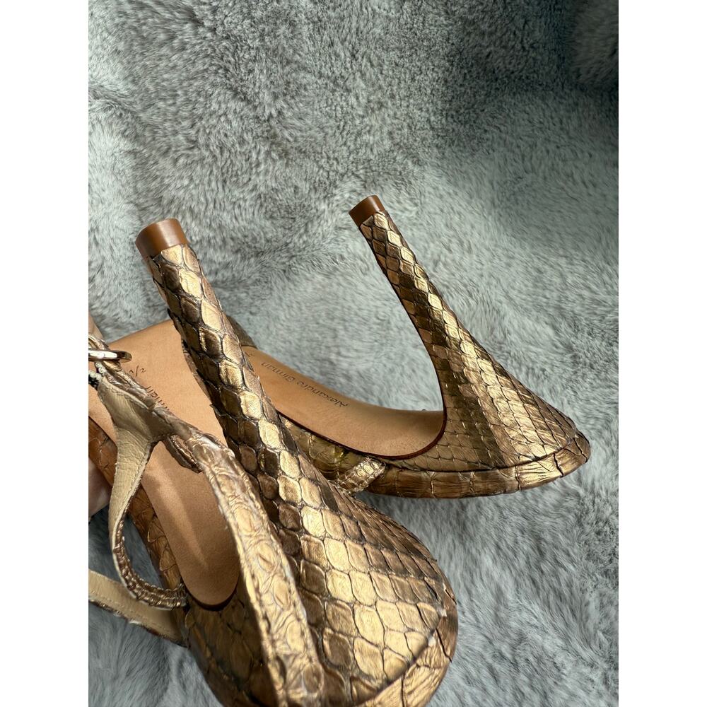 Alexandre Birman Python-Embossed Ankle Tie Heels … - image 6